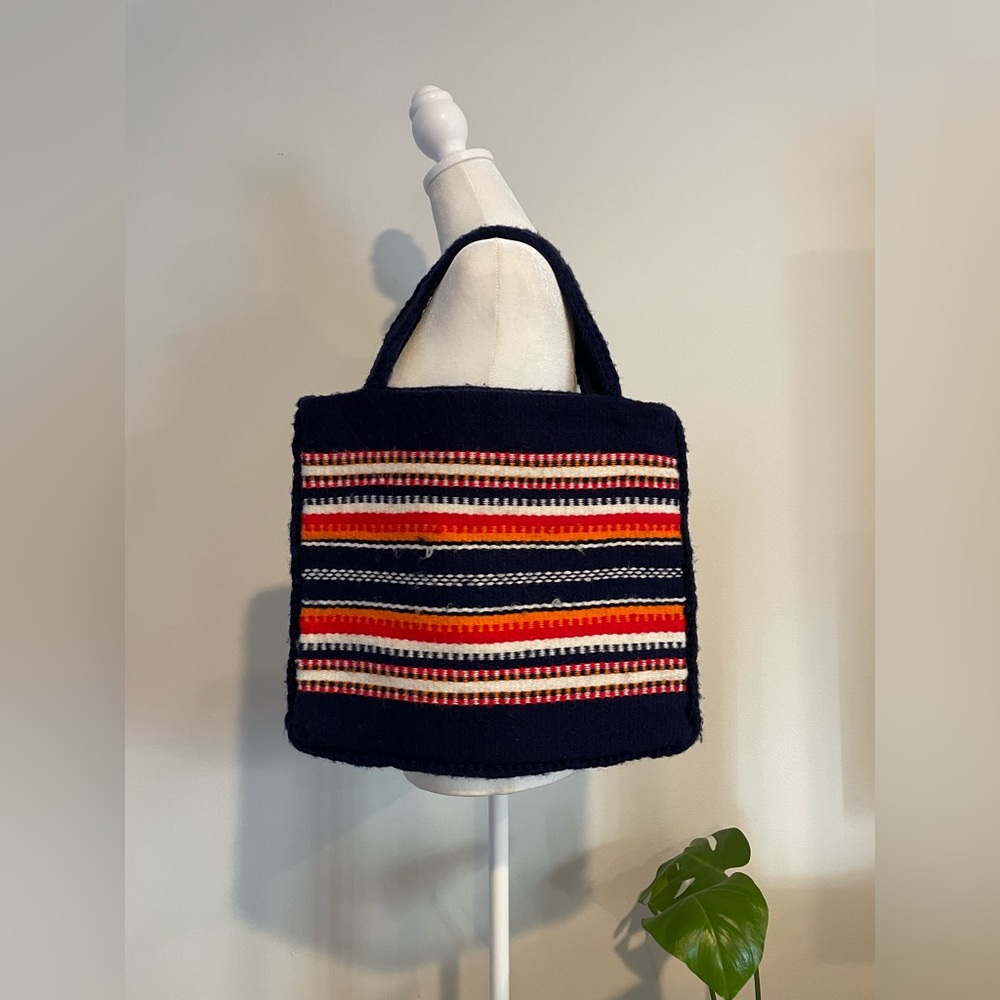 Vintage 60s/70s Handmade Boho/Hippie Style Striped Handbag